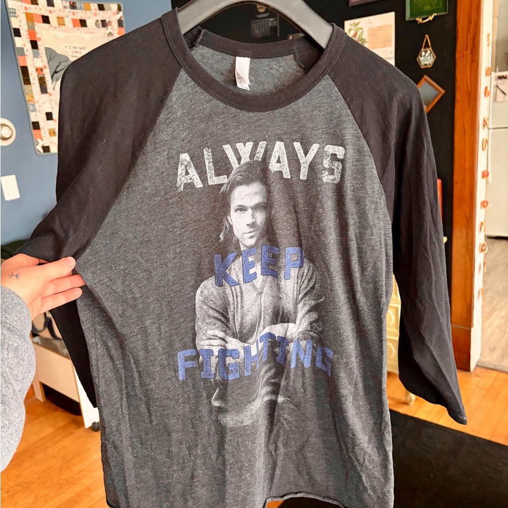 Always Keep Fighting Graphic Raglan Shirt